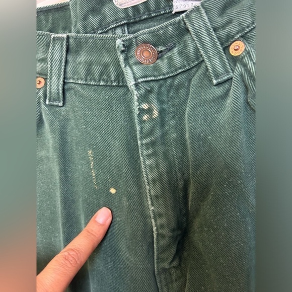 LEVI’S 912 Vtg 80s USA MADE Slim Fit Tapered Leg Orange tag Green Jeans tag 11 M - Picture 5 of 12